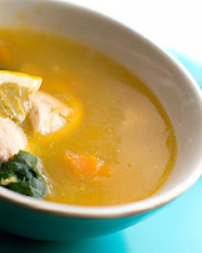 Brighten Your Day with Zesty Lemon Chicken Soup & Spinach