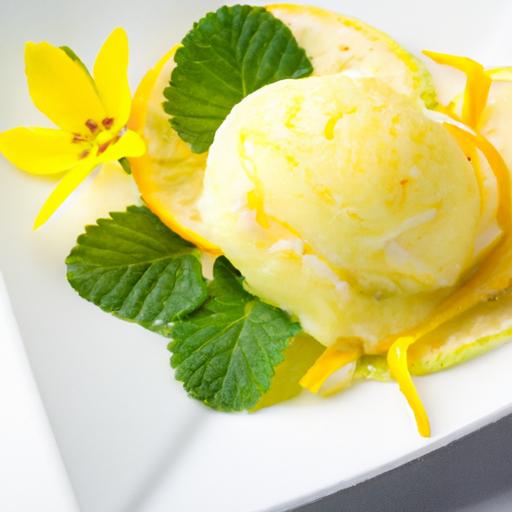 Zesty citrus Sorbet with Mint: A Refreshing Twist