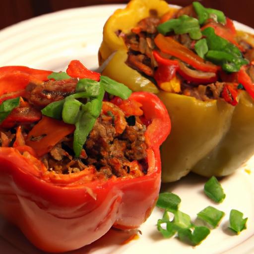 Hearty Stuffed Bell Peppers with Lean Beef & Brown Rice