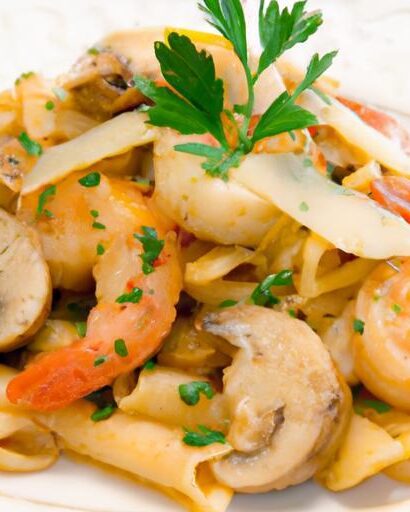 Savor the Flavor: Creamy Shrimp & Mushroom Pasta Delight