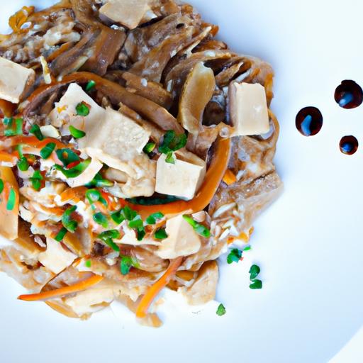 Nutty Delight: Buckwheat Soba with Tofu & Sesame Oil Flair