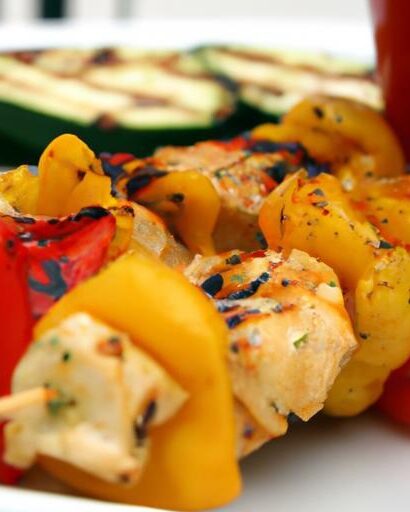 Savor the Flavor: Grilled Chicken Kebabs with Bell Peppers