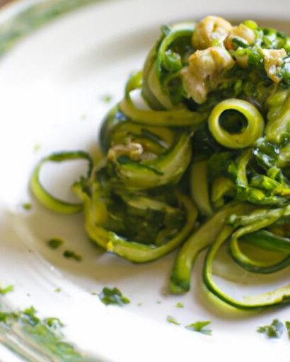 Twist on Greens: Zucchini Noodles with Vibrant Pesto