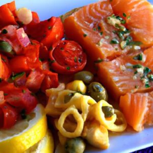 Crunchy Almond-Crusted Fish Paired with Flavorful Roasted Veggies