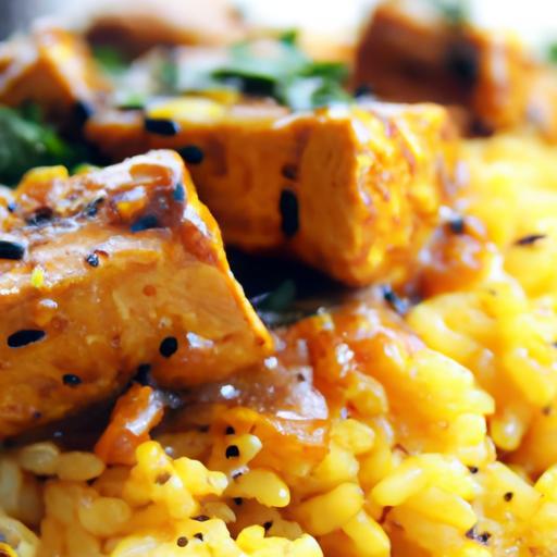 Savor Tofu Tikka Masala with Nutty Brown Rice Delight