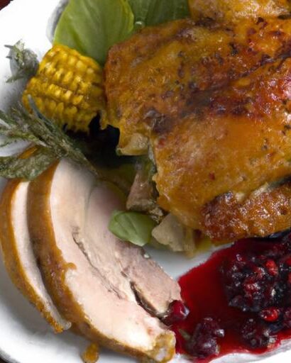 Savory Roast Turkey Breast Paired with Zesty Cranberry Sauce