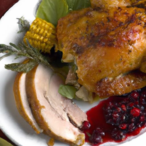 Savory Roast Turkey Breast Paired with Zesty Cranberry Sauce