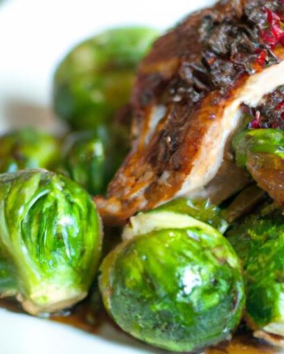 Savory Balsamic Glazed Chicken with Crispy Brussels Sprouts