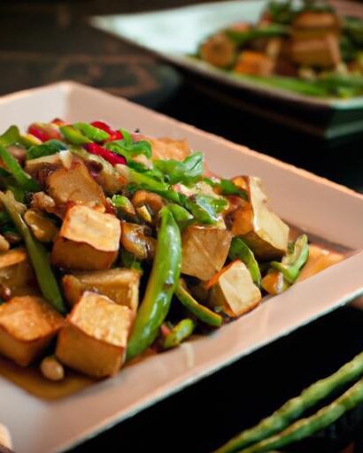Fiery Ginger Tofu & Green Bean Stir-Fry: A Zesty Delight