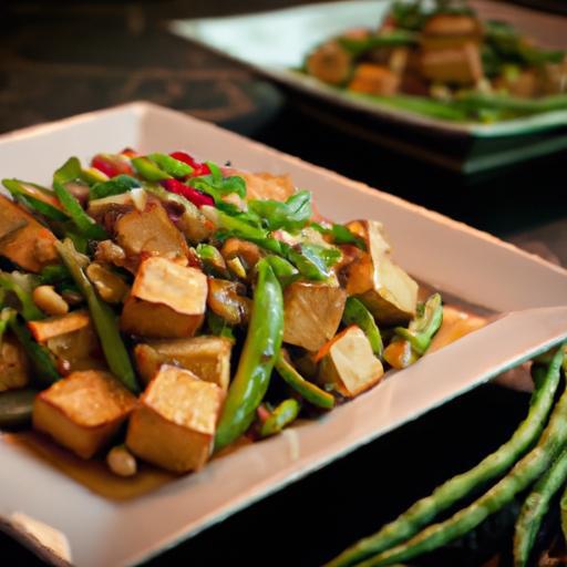 Fiery Ginger Tofu & Green Bean Stir-Fry: A Zesty Delight