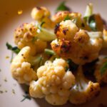 Golden Roasted Cauliflower with Olive Oil and Garlic Flair