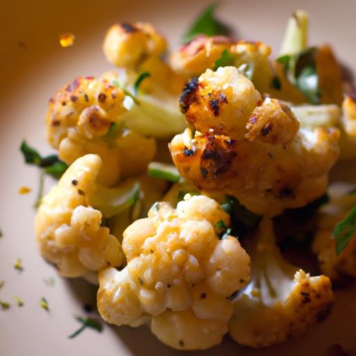 Golden Roasted Cauliflower with Olive Oil and Garlic Flair