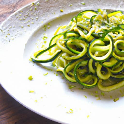 Zucchini Noodles with Vibrant Salt-Free Basil Pesto Twist