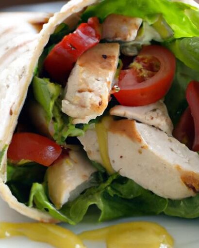 Mediterranean Delight: Greek Salad Wraps with Grilled Chicken