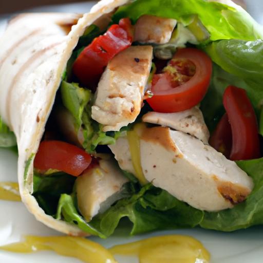 Mediterranean Delight: Greek Salad Wraps with Grilled Chicken
