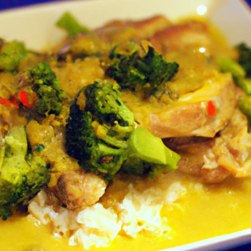 Golden delight: Stir-Fried Chicken in Thai Yellow Curry Sauce