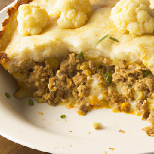 Hearty Ground Turkey Shepherd's Pie with Wholesome Cauliflower Crust