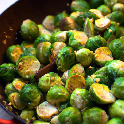 Sizzling Garlic Butter brussels Sprouts Skillet Delight