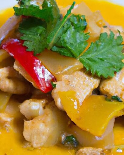 Golden Delight: Stir-Fried Chicken in Thai Yellow Curry Sauce