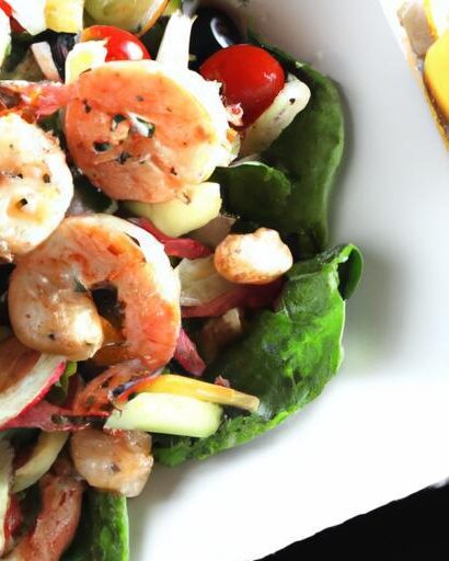 Fresh and Easy Side Salad to Complement Hawaiian Garlic Shrimp