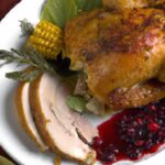 Savory Roast Turkey Breast Paired with Zesty Cranberry Sauce
