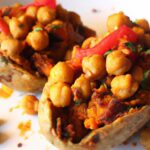 Bold & Spicy Buffalo Chickpea Stuffed Sweet Potatoes Delight