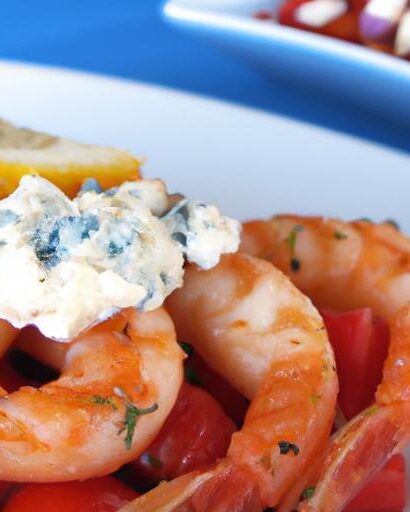 Savor Greek-Style Baked Shrimp with Tomatoes & Feta Delight