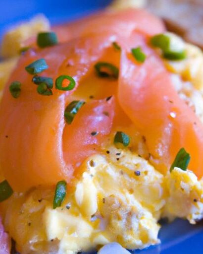 Fluffy Scrambled Eggs with Smoked Salmon & Fresh Chives Delight