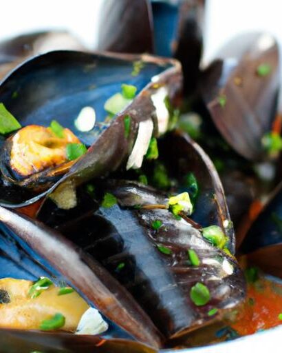 Savor Steamed Mussels in a Fragrant Garlic Herb Broth