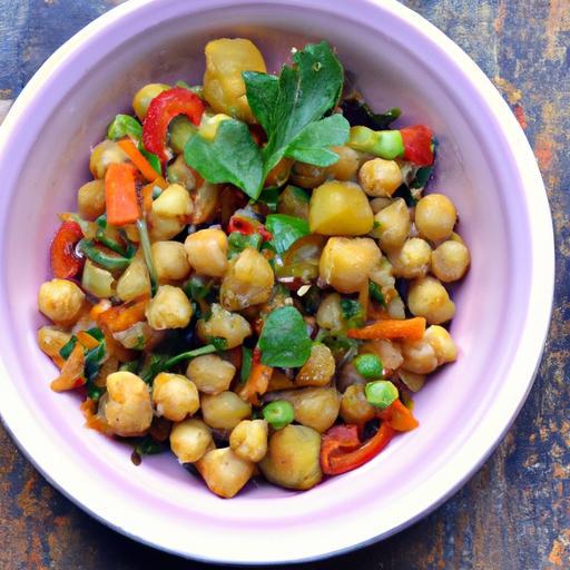 Hearty Vegetable and Chickpea Stew Infused with Spices