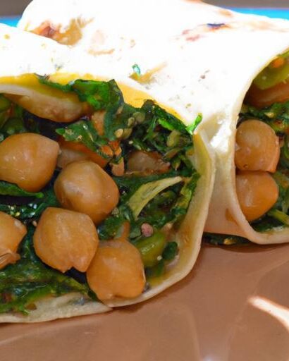 Wholesome Chickpea & Spinach Wraps: Nutritious and Tasty