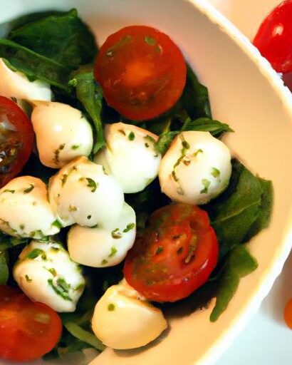 Burst of Flavor: Marinated Mozzarella & Cherry Tomatoes