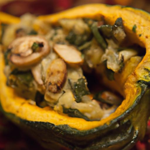 Savor the Season: Spinach & Mushroom Stuffed Acorn Squash