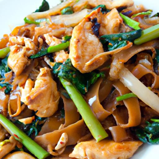 Pad See Ew Unveiled: Stir-Fried Soy Sauce Noodles with chicken