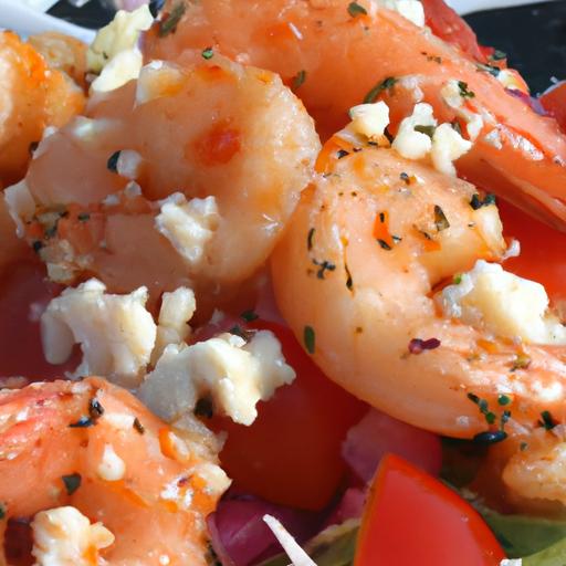 Savor Greek-Style Baked Shrimp with Tomatoes & Feta Delight
