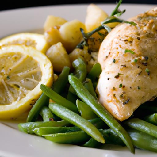 Zesty Skillet Lemon Herb Chicken with Crisp Green Beans
