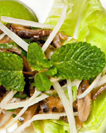 Zesty Thai Mushroom Salad with Fresh Mint and Lime Twist
