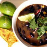 Zesty Hearty Black Bean Soup with a Splash of Lime Freshness