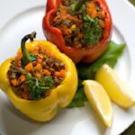 Flavorful Bell Peppers Stuffed with Spiced Lentils & Rice