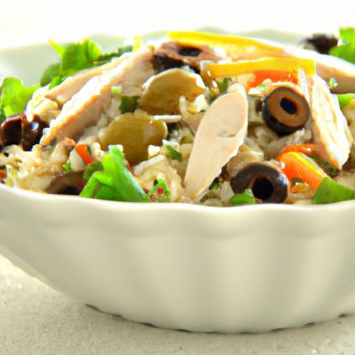 Bright & Fresh: Greek Orzo Salad Bowl with Rotisserie Chicken