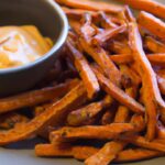 Crispy Baked Sweet Potato Fries with Smoky Chipotle Aioli