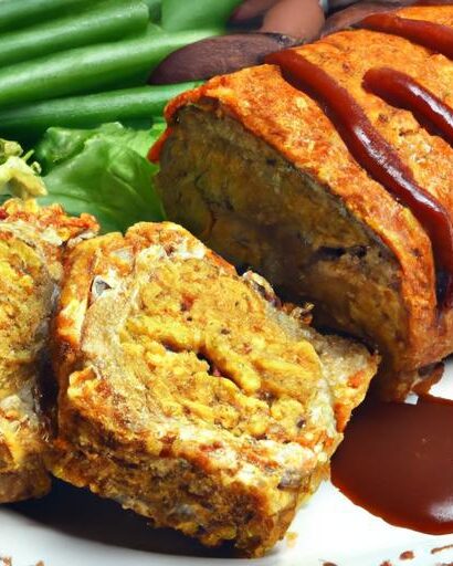 Savory Tempeh Meatloaf with Tangy Balsamic Glaze Delight