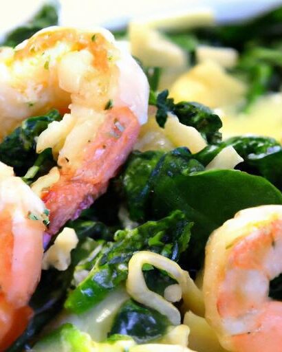 Savor the Flavor: Garlic Shrimp Meets Sautéed Spinach Delight