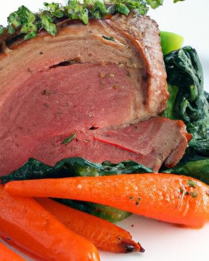 Savor Herb-Crusted Roast Beef Paired with Roasted Carrots