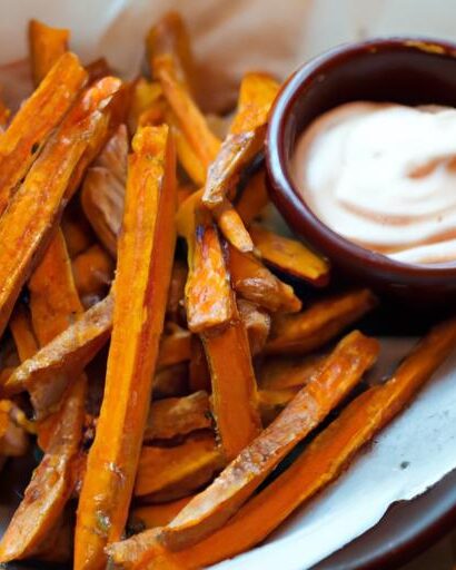 Golden Baked Sweet Potato Fries with Smoky Chipotle Aioli