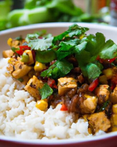 Zesty Chili Lime Tofu Bowl with Vibrant Rice & Veggies