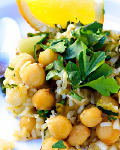 Bright & Zesty One-Pot Lemon Herb Rice with Chickpeas Delight