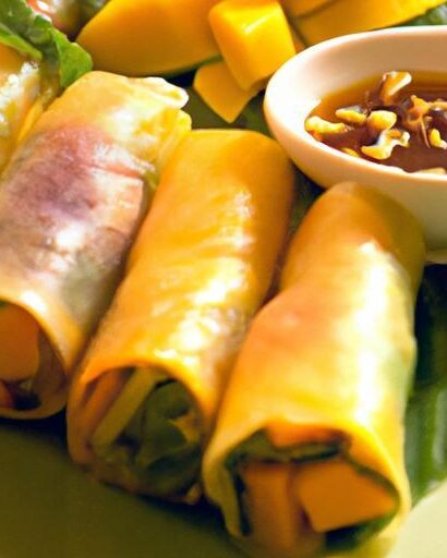 Tropical Twist: Vietnamese-Style Thai Mango Summer Rolls
