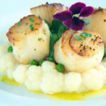 Perfectly Seared Scallops on Silky Cauliflower Puree Delight