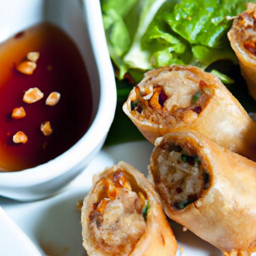 Crispy Thai Spring Rolls: Perfectly Paired with Sweet Chili Dip